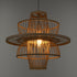 GloboStar® BALI 00861 Boho Κρεμαστό Φωτιστικό Πλέγμα Μονόφωτο 1 x E27 IP20 Μπεζ Ξύλο - Μ45 x Π45 x Υ42.5cm - ledmania.gr