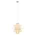 GloboStar® BALI 00861 Boho Κρεμαστό Φωτιστικό Πλέγμα Μονόφωτο 1 x E27 IP20 Μπεζ Ξύλο - Μ45 x Π45 x Υ42.5cm - ledmania.gr