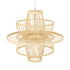 GloboStar® BALI 00861 Boho Κρεμαστό Φωτιστικό Πλέγμα Μονόφωτο 1 x E27 IP20 Μπεζ Ξύλο - Μ45 x Π45 x Υ42.5cm - ledmania.gr