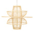 GloboStar® BALI 00862 Boho Κρεμαστό Φωτιστικό Πλέγμα Μονόφωτο 1 x E27 IP20 Μπεζ Ξύλο - Μ60 x Π60 x Υ45cm - ledmania.gr