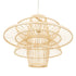 GloboStar® BALI 00862 Boho Κρεμαστό Φωτιστικό Πλέγμα Μονόφωτο 1 x E27 IP20 Μπεζ Ξύλο - Μ60 x Π60 x Υ45cm - ledmania.gr