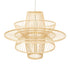 GloboStar® BALI 00862 Boho Κρεμαστό Φωτιστικό Πλέγμα Μονόφωτο 1 x E27 IP20 Μπεζ Ξύλο - Μ60 x Π60 x Υ45cm - ledmania.gr