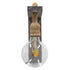 GloboStar® KENSI 00879 Vintage Επιτοίχιο Φωτιστικό Απλίκα Μονόφωτο 1 x E27 IP20 Γκρι Ξύλο με Μπεζ Σχοινί - Μ7 x Π20 x Υ30cm - ledmania.gr