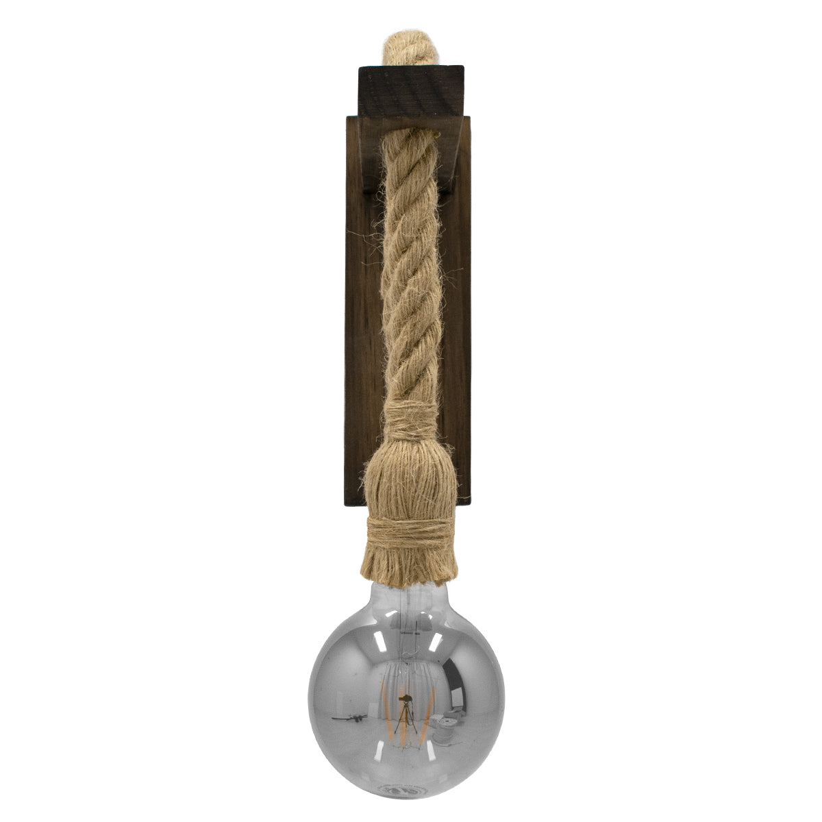 GLOBOSTAR® KENSI 00883 Boho Φωτιστικό Τοίχου - Απλίκα με Ντουί 1 x E27 AC 220-240V IP20 - Καφέ & Μπεζ - Μ7 x Π19 x Υ28cm - ledmania.gr