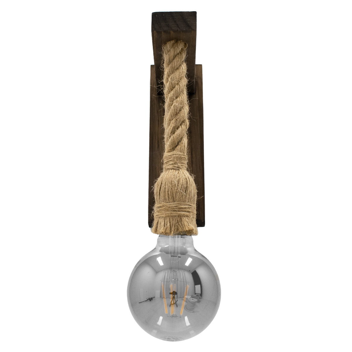 GLOBOSTAR® KENSI 00883 Boho Φωτιστικό Τοίχου - Απλίκα με Ντουί 1 x E27 AC 220-240V IP20 - Καφέ & Μπεζ - Μ7 x Π19 x Υ28cm - ledmania.gr