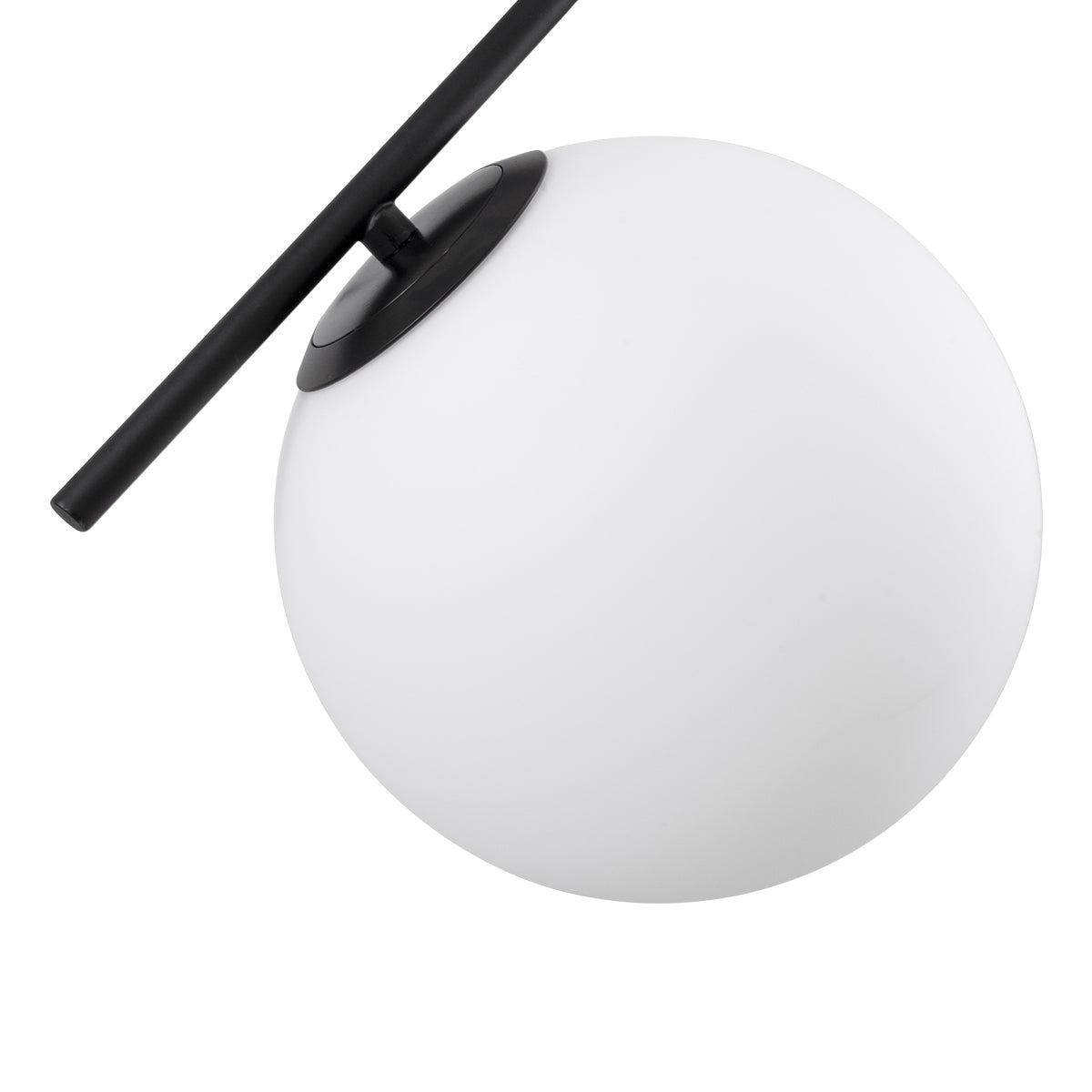 GloboStar® MONROE 00952 Μοντέρνο Κρεμαστό Φωτιστικό Οροφής Τρίφωτο 3 x E27 Μαύρο - Λευκό Μεταλλικό Μπάλα Φ60 x Υ50cm - ledmania.gr