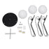 GloboStar® MONROE 00952 Μοντέρνο Κρεμαστό Φωτιστικό Οροφής Τρίφωτο 3 x E27 Μαύρο - Λευκό Μεταλλικό Μπάλα Φ60 x Υ50cm - ledmania.gr