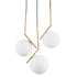 GLOBOSTAR® MONROE 00953 Μοντέρνο Κρεμαστό Φωτιστικό Οροφής με Ντουί 3 x E27 AC 220-240V IP20 - Χρυσό & Λευκό - Μ60 x Π60 x Υ50cm - ledmania.gr