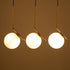 GLOBOSTAR® MONROE 00955 Μοντέρνο Κρεμαστό Φωτιστικό Οροφής με Ντουί 3 x E27 AC 220-240V IP20 - Χρυσό & Λευκό - Μ74 x Π25 x Υ50cm - ledmania.gr