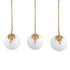 GLOBOSTAR® MONROE 00955 Μοντέρνο Κρεμαστό Φωτιστικό Οροφής με Ντουί 3 x E27 AC 220-240V IP20 - Χρυσό & Λευκό - Μ74 x Π25 x Υ50cm - ledmania.gr
