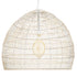 GloboStar® MALIBU 00965 Boho Κρεμαστό Φωτιστικό Πλέγμα Μονόφωτο 1 x E27 IP20 Μπεζ Ξύλο - Μ100 x Π100 x Y86cm - ledmania.gr