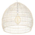 GloboStar® MALIBU 00965 Boho Κρεμαστό Φωτιστικό Πλέγμα Μονόφωτο 1 x E27 IP20 Μπεζ Ξύλο - Μ100 x Π100 x Y86cm - ledmania.gr