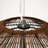 GloboStar® MALIBU 00967 Boho Κρεμαστό Φωτιστικό Πλέγμα Μονόφωτο 1 x E27 IP20 Καφέ Ξύλο - Μ100 x Π100 x Y86cm - ledmania.gr