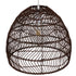 GloboStar® MALIBU 00970 Boho Κρεμαστό Φωτιστικό Πλέγμα Μονόφωτο 1 x E27 IP20 Καφέ Ξύλο - Μ40 x Π40 x Υ35cm - ledmania.gr