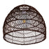GloboStar® MALIBU 00970 Boho Κρεμαστό Φωτιστικό Πλέγμα Μονόφωτο 1 x E27 IP20 Καφέ Ξύλο - Μ40 x Π40 x Υ35cm - ledmania.gr