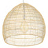 GloboStar® MALIBU 00974 Boho Κρεμαστό Φωτιστικό Πλέγμα Μονόφωτο 1 x E27 IP20 Μπεζ Ξύλο - Μ100 x Π100 x Υ86cm - ledmania.gr