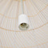 GloboStar® MALIBU 00974 Boho Κρεμαστό Φωτιστικό Πλέγμα Μονόφωτο 1 x E27 IP20 Μπεζ Ξύλο - Μ100 x Π100 x Υ86cm - ledmania.gr