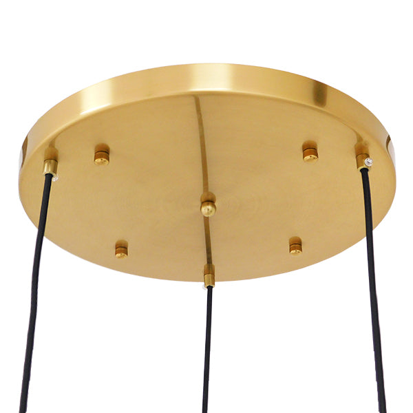 GLOBOSTAR® AMARIS 00976 Μοντέρνο Κρεμαστό Φωτιστικό Οροφής με Ντουί 3 x E27 AC 220-240V IP20 - Χρυσό & Ασημί - Μ50 x Π50 x Y30cm