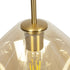 GLOBOSTAR® AMARIS 00977 Μοντέρνο Κρεμαστό Φωτιστικό Οροφής με Ντουί 3 x E27 AC 220-240V IP20 - Χρυσό & Μελί - Μ75 x Π30 x Υ30cm