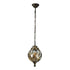 GLOBOSTAR® ETOILE 00988 Vintage Κρεμαστό Φωτιστικό Οροφής με Ντουί 1 x E27 AC 220-240V IP20 - Μπρούτζινο & Μελί - Μ18 x Π18 x Y27cm - ledmania.gr