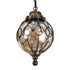 GLOBOSTAR® ETOILE 00988 Vintage Κρεμαστό Φωτιστικό Οροφής με Ντουί 1 x E27 AC 220-240V IP20 - Μπρούτζινο & Μελί - Μ18 x Π18 x Y27cm - ledmania.gr
