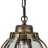 GLOBOSTAR® ETOILE 00988 Vintage Κρεμαστό Φωτιστικό Οροφής με Ντουί 1 x E27 AC 220-240V IP20 - Μπρούτζινο & Μελί - Μ18 x Π18 x Y27cm - ledmania.gr