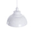 GLOBOSTAR® ANDY 00999 Μοντέρνο Κρεμαστό Φωτιστικό Οροφής με Ντουί 1 x E27 AC 220-240V IP20 - Λευκό & Χρυσό - Μ35 x Π35 x Υ28cm