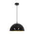 GloboStar® MEDEA 01004 Μοντέρνο Κρεμαστό Φωτιστικό Καμπάνα Μονόφωτο 1 x E27 IP20 Μαύρο & Χρυσό Μέταλλο - Μ30 x Π30 x Y16cm - ledmania.gr