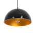 GloboStar® MEDEA 01004 Μοντέρνο Κρεμαστό Φωτιστικό Καμπάνα Μονόφωτο 1 x E27 IP20 Μαύρο & Χρυσό Μέταλλο - Μ30 x Π30 x Y16cm - ledmania.gr