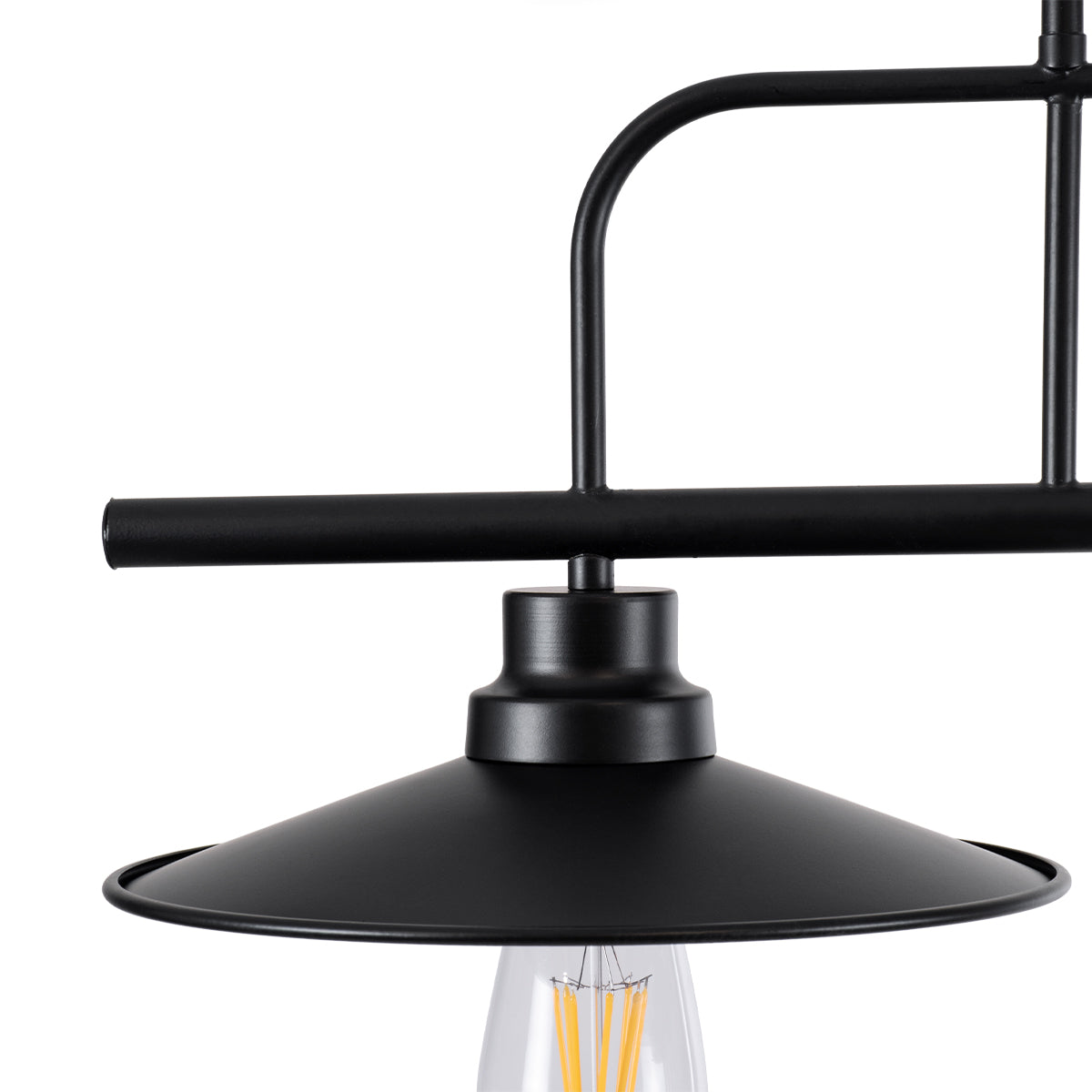 GLOBOSTAR® REGAL 01007 Vintage Φωτιστικό Οροφής με Ντουί 2 x E27 AC 220-240V IP20 - Μαύρο - Μ67 x Π26 x Υ85cm - ledmania.gr