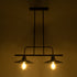 GLOBOSTAR® REGAL 01007 Vintage Φωτιστικό Οροφής με Ντουί 2 x E27 AC 220-240V IP20 - Μαύρο - Μ67 x Π26 x Υ85cm - ledmania.gr