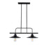 GLOBOSTAR® REGAL 01007 Vintage Φωτιστικό Οροφής με Ντουί 2 x E27 AC 220-240V IP20 - Μαύρο - Μ67 x Π26 x Υ85cm - ledmania.gr