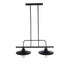 GLOBOSTAR® REGAL 01007 Vintage Φωτιστικό Οροφής με Ντουί 2 x E27 AC 220-240V IP20 - Μαύρο - Μ67 x Π26 x Υ85cm - ledmania.gr