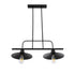 GLOBOSTAR® REGAL 01007 Vintage Φωτιστικό Οροφής με Ντουί 2 x E27 AC 220-240V IP20 - Μαύρο - Μ67 x Π26 x Υ85cm - ledmania.gr