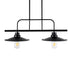 GLOBOSTAR® REGAL 01007 Vintage Φωτιστικό Οροφής με Ντουί 2 x E27 AC 220-240V IP20 - Μαύρο - Μ67 x Π26 x Υ85cm - ledmania.gr