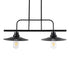 GLOBOSTAR® REGAL 01007 Vintage Φωτιστικό Οροφής με Ντουί 2 x E27 AC 220-240V IP20 - Μαύρο - Μ67 x Π26 x Υ85cm - ledmania.gr