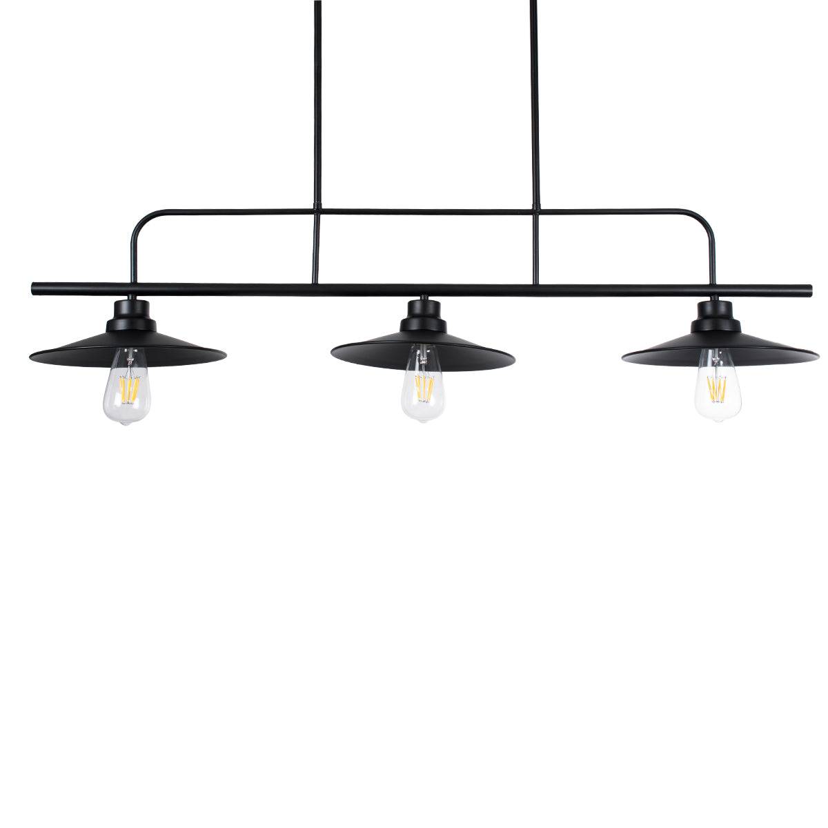 GLOBOSTAR® REGAL 01009 Vintage Φωτιστικό Οροφής με Ντουί 3 x E27 AC 220-240V IP20 - Μαύρο - Μ110 x Π26 x Υ75cm - ledmania.gr