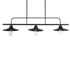 GLOBOSTAR® REGAL 01009 Vintage Φωτιστικό Οροφής με Ντουί 3 x E27 AC 220-240V IP20 - Μαύρο - Μ110 x Π26 x Υ75cm - ledmania.gr