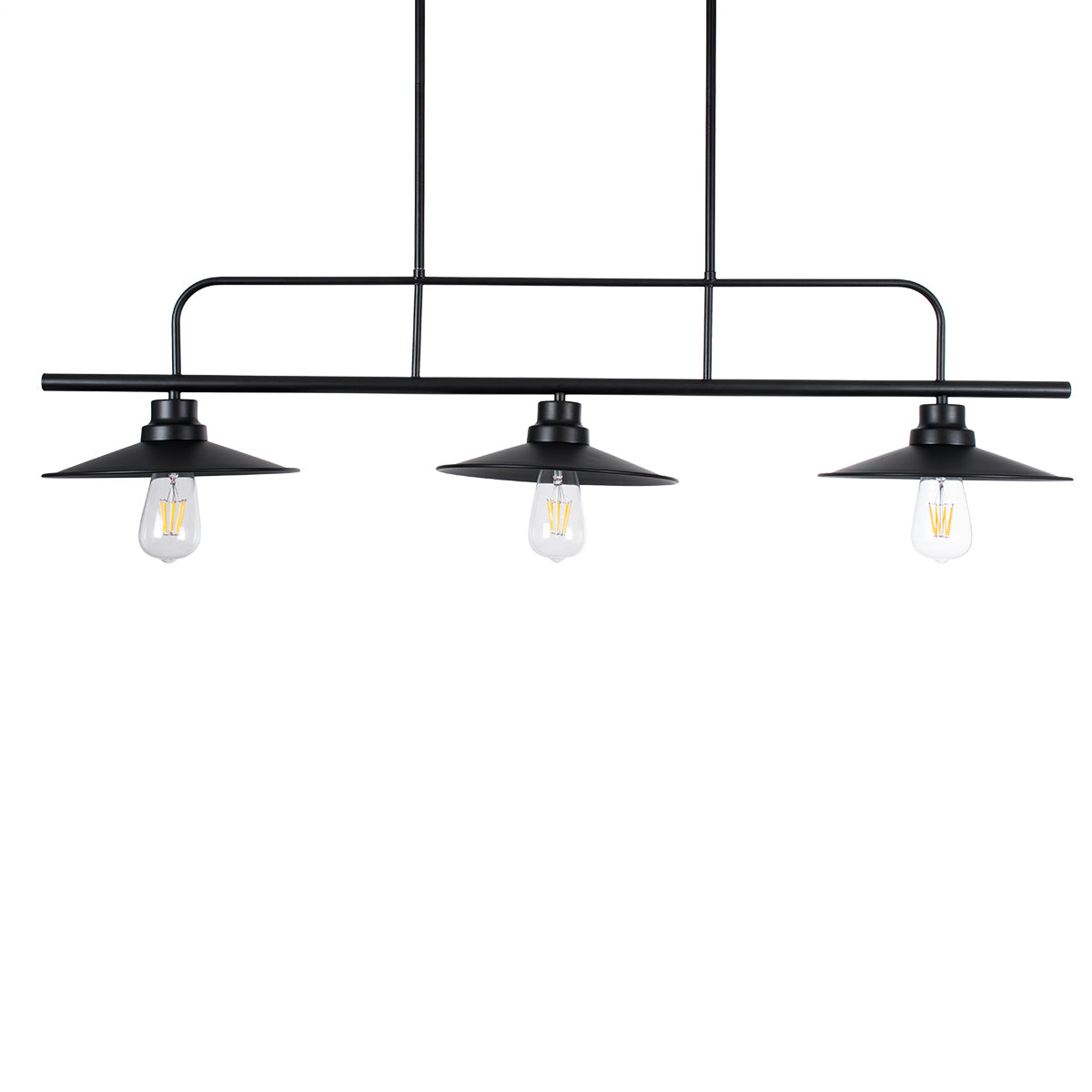 GLOBOSTAR® REGAL 01009 Vintage Φωτιστικό Οροφής με Ντουί 3 x E27 AC 220-240V IP20 - Μαύρο - Μ110 x Π26 x Υ75cm - ledmania.gr