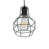 GLOBOSTAR® CAGE 01017 Vintage Κρεμαστό Φωτιστικό Οροφής με Ντουί 3 x E27 AC 220-240V IP20 - Μαύρο - Μ15 x Π15 x Υ20cm - ledmania.gr