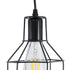 GLOBOSTAR® CAGE 01017 Vintage Κρεμαστό Φωτιστικό Οροφής με Ντουί 3 x E27 AC 220-240V IP20 - Μαύρο - Μ15 x Π15 x Υ20cm - ledmania.gr