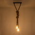 GLOBOSTAR® ROPE 01019 Boho Κρεμαστό Φωτιστικό Οροφής με Ντουί 2 x E27 AC 220-240V IP20 - Μπεζ - Μ38 x Π3.5 x Υ200cm - ledmania.gr