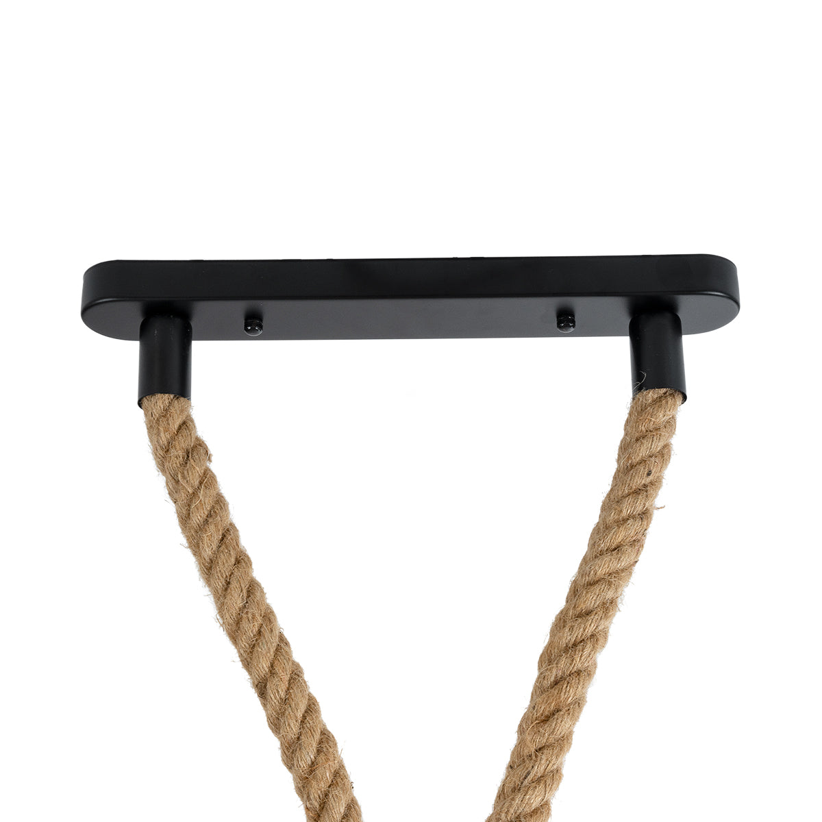 GLOBOSTAR® ROPE 01019 Boho Κρεμαστό Φωτιστικό Οροφής με Ντουί 2 x E27 AC 220-240V IP20 - Μπεζ - Μ38 x Π3.5 x Υ200cm - ledmania.gr