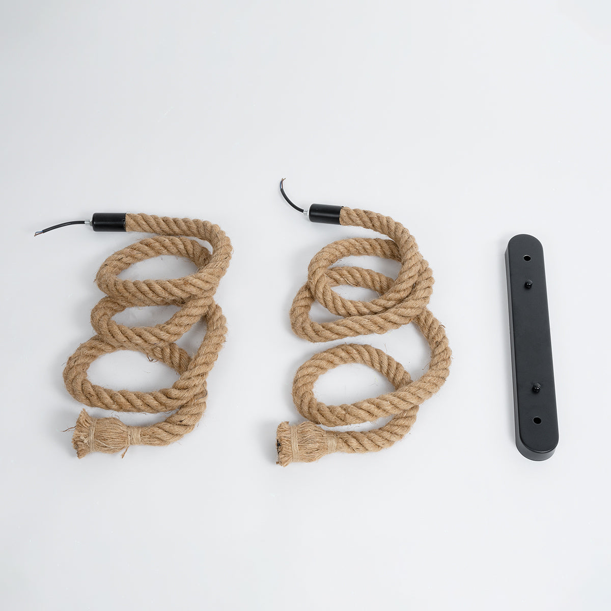 GLOBOSTAR® ROPE 01019 Boho Κρεμαστό Φωτιστικό Οροφής με Ντουί 2 x E27 AC 220-240V IP20 - Μπεζ - Μ38 x Π3.5 x Υ200cm - ledmania.gr