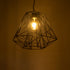 GLOBOSTAR® GRID 01022 Vintage Κρεμαστό Φωτιστικό Οροφής με Ντουί 1 x E27 AC 220-240V IP20 - Μαύρο - Μ40 x Π40 x Υ33cm - ledmania.gr