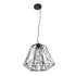 GLOBOSTAR® GRID 01022 Vintage Κρεμαστό Φωτιστικό Οροφής με Ντουί 1 x E27 AC 220-240V IP20 - Μαύρο - Μ40 x Π40 x Υ33cm - ledmania.gr