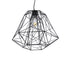 GLOBOSTAR® GRID 01022 Vintage Κρεμαστό Φωτιστικό Οροφής με Ντουί 1 x E27 AC 220-240V IP20 - Μαύρο - Μ40 x Π40 x Υ33cm - ledmania.gr