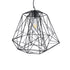 GLOBOSTAR® GRID 01022 Vintage Κρεμαστό Φωτιστικό Οροφής με Ντουί 1 x E27 AC 220-240V IP20 - Μαύρο - Μ40 x Π40 x Υ33cm - ledmania.gr