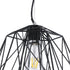 GLOBOSTAR® GRID 01022 Vintage Κρεμαστό Φωτιστικό Οροφής με Ντουί 1 x E27 AC 220-240V IP20 - Μαύρο - Μ40 x Π40 x Υ33cm - ledmania.gr