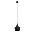GloboStar® SHANGHAI BLACK 01025-A Μοντέρνο Κρεμαστό Φωτιστικό Οροφής Μονόφωτο 1 x E27 Μαύρο Μεταλλικό Καμπάνα Φ25 x Υ30cm - ledmania.gr